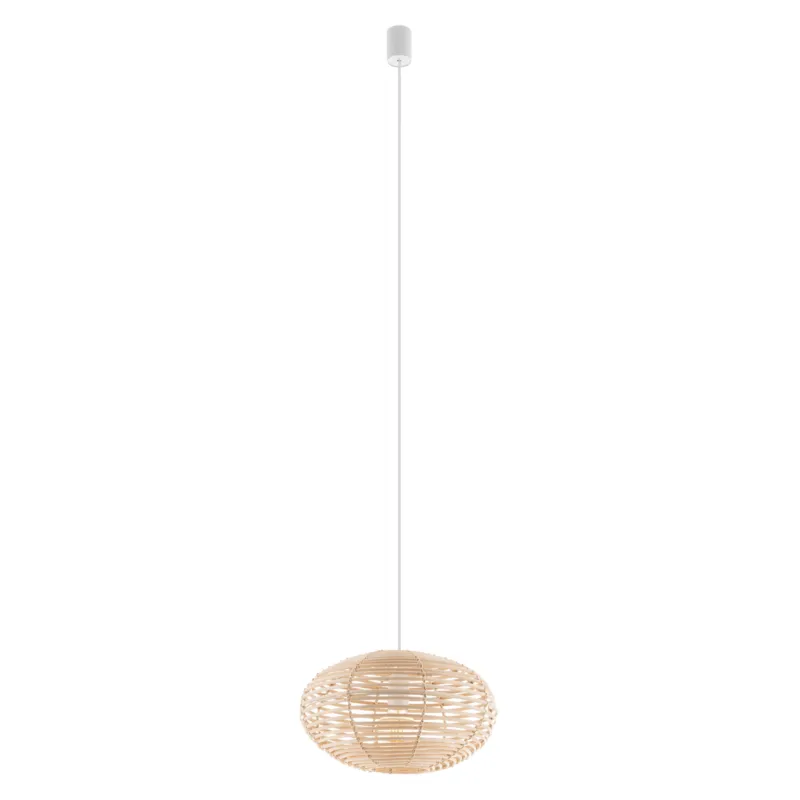 Bezpieczna płatność Lampa wisząca RATTAN S 11153 Nowodvorski 1xE27 25W only LED Rattan Naturalne drewno