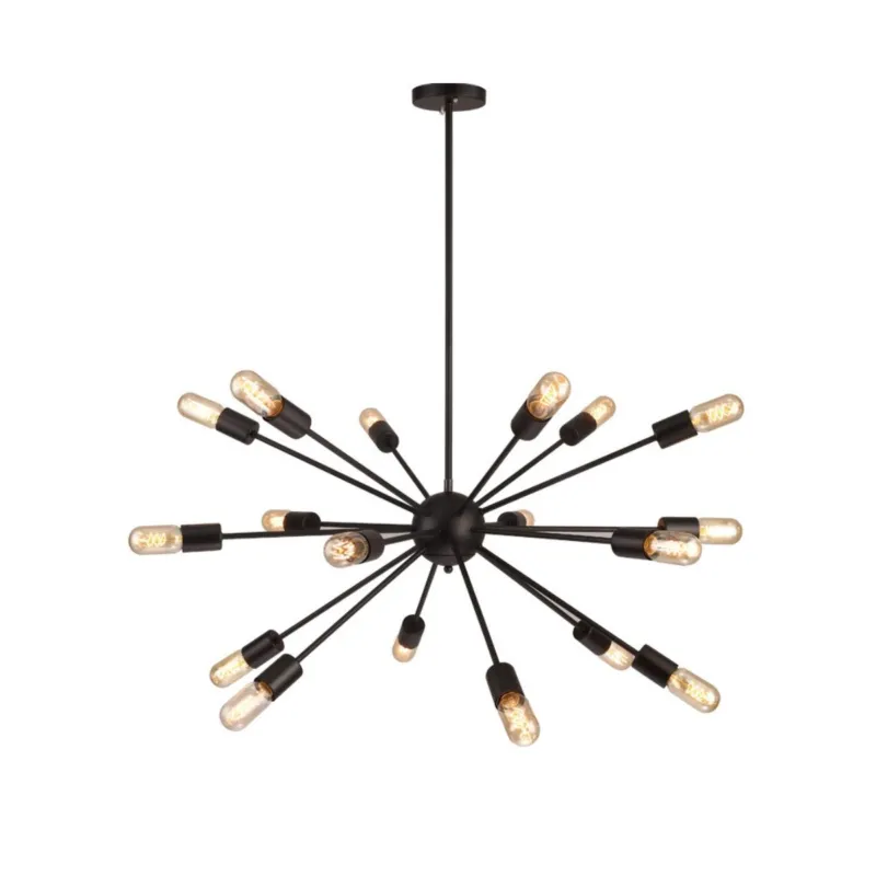Lampa wisząca Retro ABIGALI-LWS-18XE27 Abigali 18xE27 Czarny Okazja