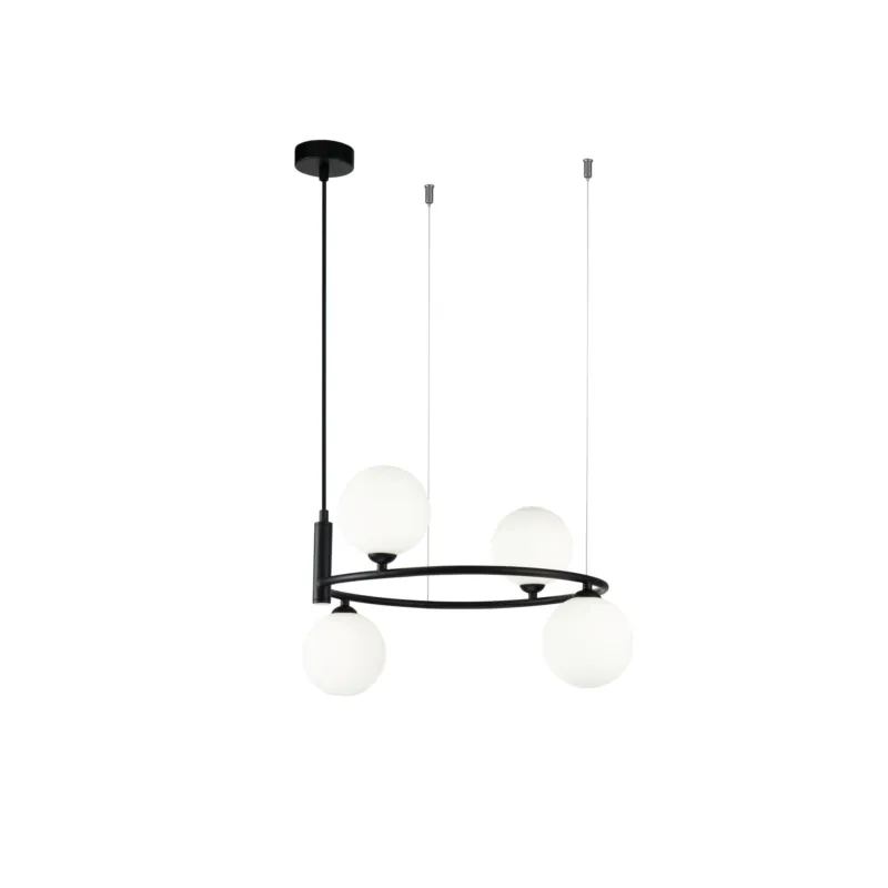 Szybka wysyłka Lampa wisząca Ring MOD013PL-04B Maytoni G9x25W Metal/Szkło Czarny/Biały