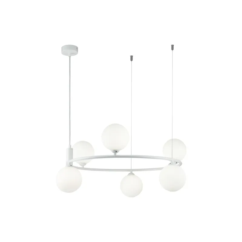 Lampa wisząca Ring MOD013PL-06W Maytoni G9x25W Metal/Szkło Biały/Biały Super okazja