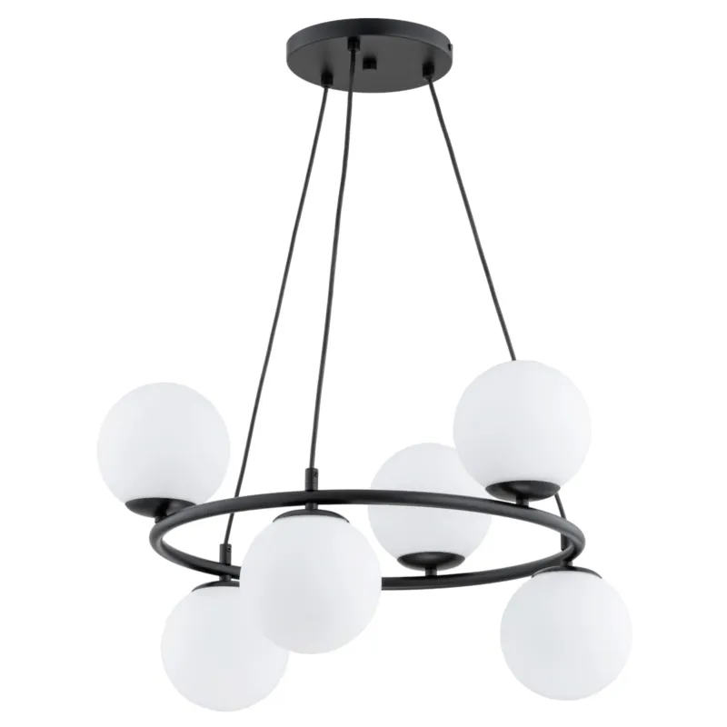 Lampa wisząca Ringo 63246 Alfa 6xE14 LED Metal Czarny Ostatnie sztuki