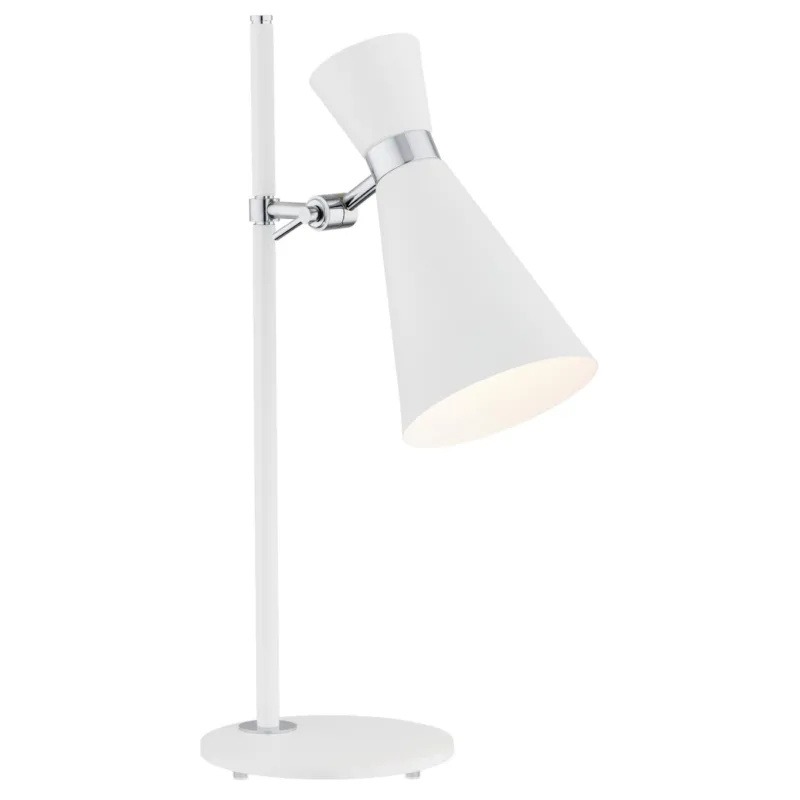 Sprawdź teraz Lampa Biurkowa Lukka 3890 Argon 1xE27 15W Stal Lakierowana/ Stal Chromowana, Biały/Chrom