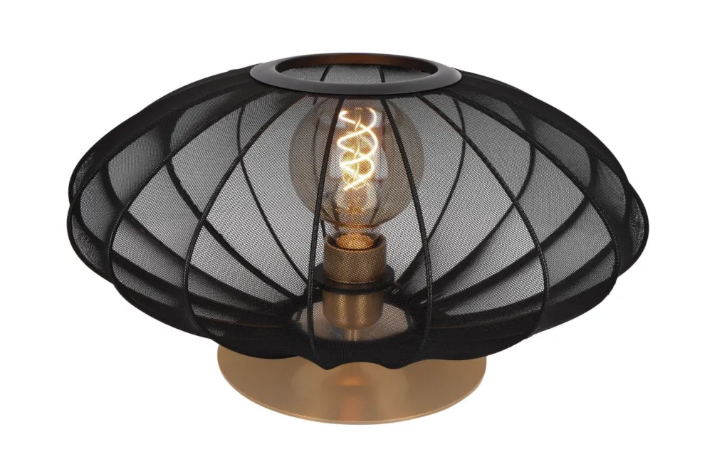 Dodaj do koszyka Lampa stojąca Corina 03547/40/30 Lucide 1xE27 40W Czarny / Złoty Tkanina / Metal