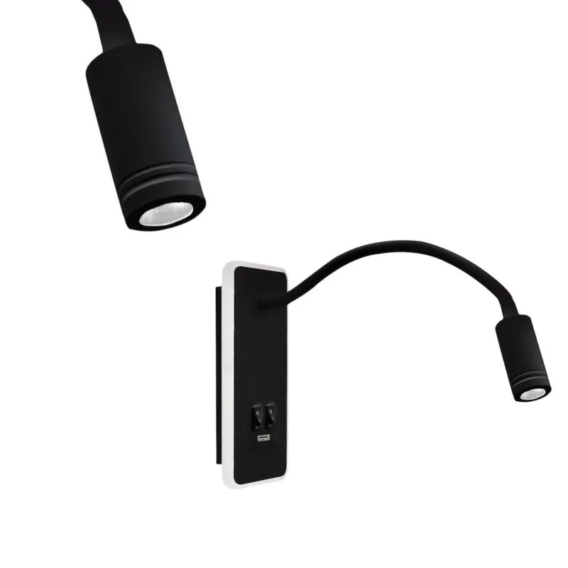 Oferta czasowa Lampa stojąca nocna BASE ML63500 Milagro 8W.2W LED Metal + Akryl Czarny