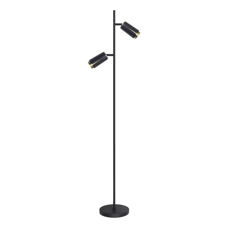 Wybór klientów Lampa stojąca podłogowa FLOWER ML0269 Milagro 2xGU10 max 8W LED Aluminium Czarny + Złoty