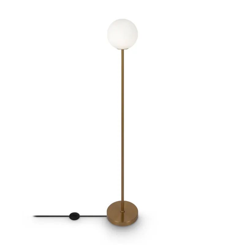 Lampa stojąca podłogowa Ring MOD013FL-01BS Maytoni E27x60W Metal/Szkło Mosiądz/Biały Oferta