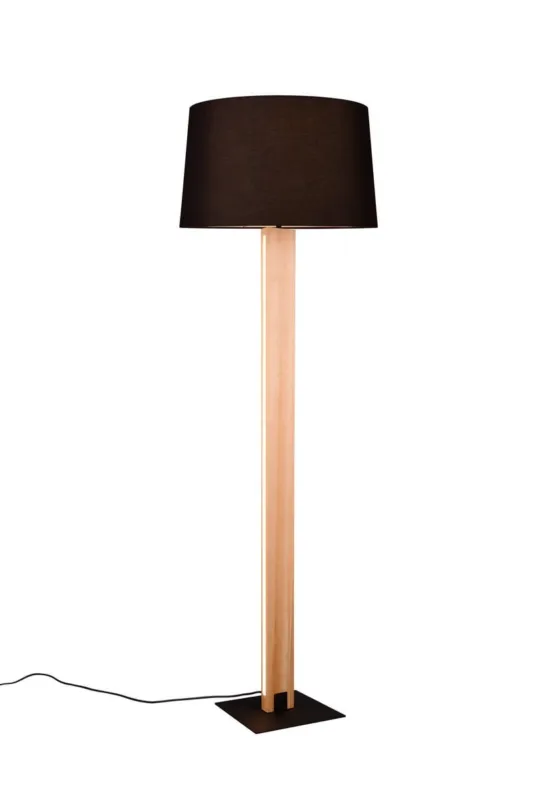 Zniżka Lampa stojąca Rahul 447610232 Trio 1xE27 40W Czarny mat Metal / Tkanina