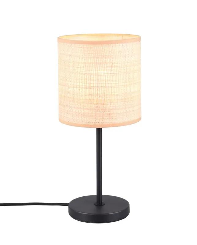 Lampa stojąca stołowa AIMEE R51851036 RL 1x10W E27 Metal/Rafia Czarny/Naturalny Promocja