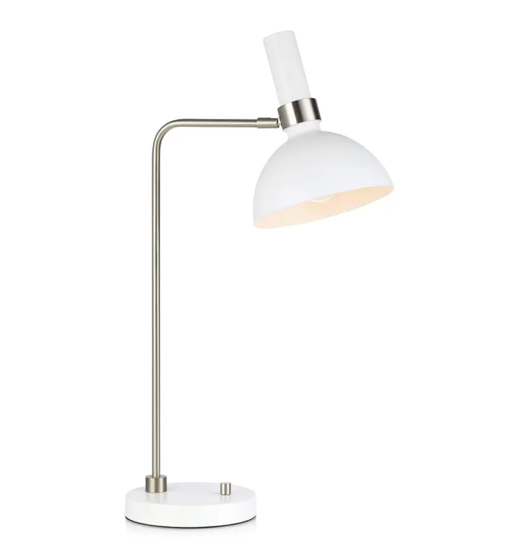Szybka wysyłka Lampa stojąca stołowa Larry 107502 Markslojd 1xE27 60W Stal Biały