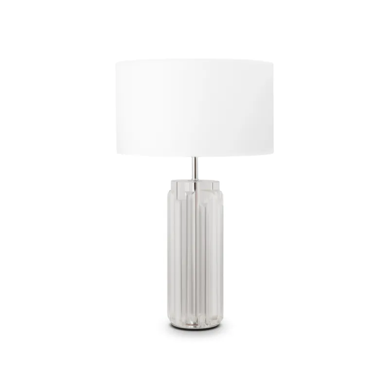 Lampa stojąca stołowa Muse MOD304TL-01CH Maytoni E27x60W Metal i szkło/Bawełna Chrom/Biały Ostatnie sztuki