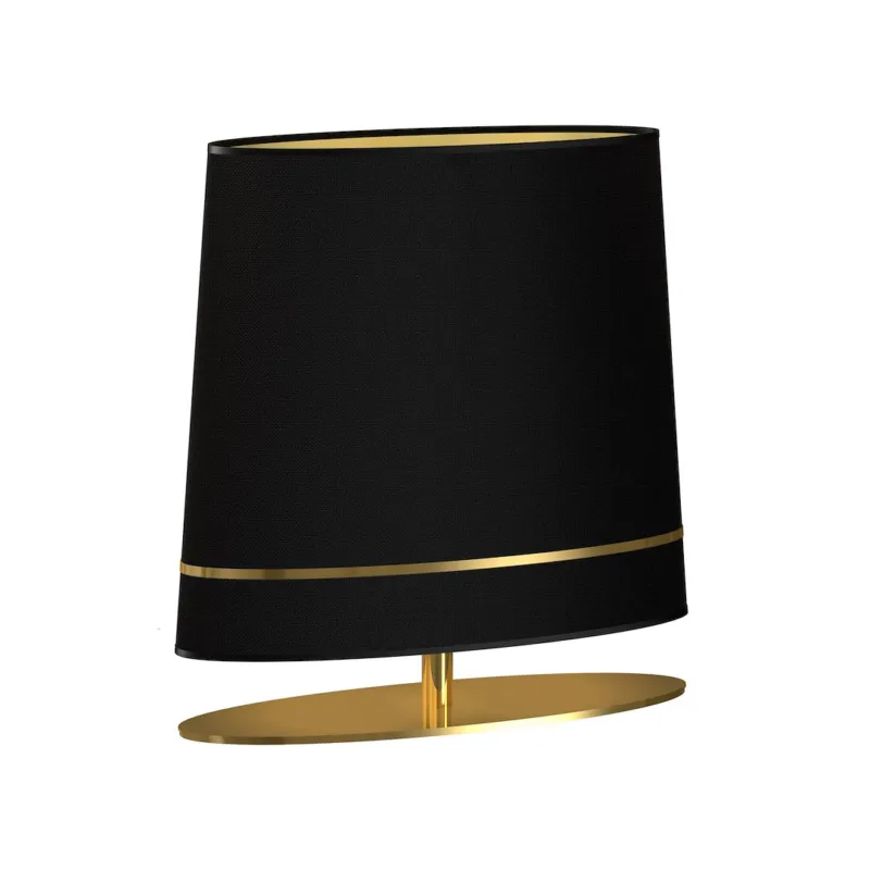 Lampa stojąca stołowa MZ5027 Milagro 1xE27 max 60W Mosiądz + Chinz Czarny / Złoty Oferta