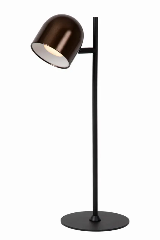 Sprawdź teraz Lampa stojąca stołowa SKANSKA RECH 03649/03/96 Lucide 1x3W LED Metal Brązowy/Czarny