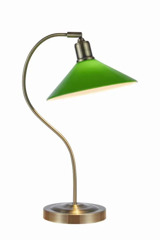 Rabat Lampa stojąca stołowa Vela 108864 Markslojd E27 Antyczny Mosiężny, zielony