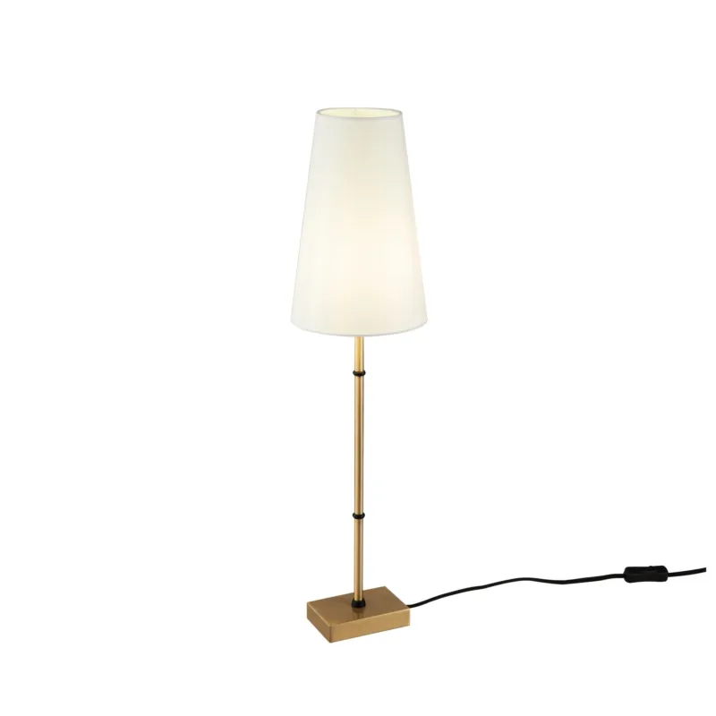 Lampa stojąca stołowa Zaragoza H001TL-01BS Maytoni E14x40W Metal/Tkanina Mosiądz/Biały Wyprzedaż