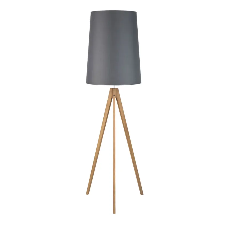 Lampa stojąca WALZ 5046 TK Lighting 1xE27 Metal Drewno Szybka wysyłka