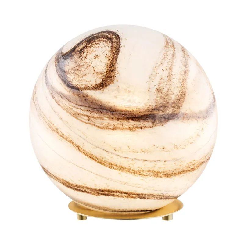 Lampa Stołowa Aruba 8533 Argon 1xE27 15W Szkło/ Mosiądz, Marmurkowy Zamów dziś