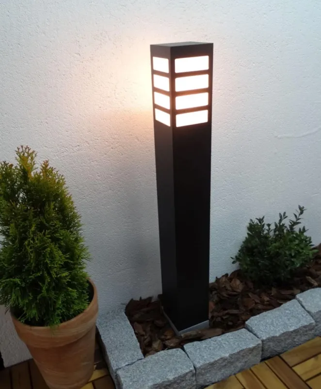 Ostatnie sztuki Lampa zewnętrzna słupek ogrodowy ARKAD 275 XL Radex IP 44 1x18W E27 Aluminium/Poliwęglan Srebrnoszary