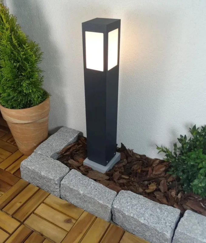 Do wyczerpania zapasów Lampa zewnętrzna słupek ogrodowy ARKAD 355 XL Radex IP 44 18W E27 Aluminium/Poliwęglan Grafit