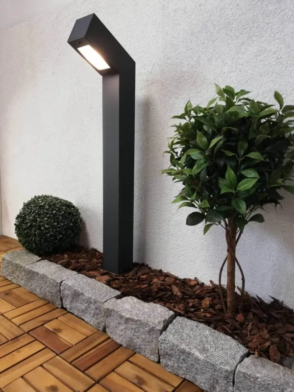 Obniżka ceny Lampa zewnętrzna słupek ogrodowy OPTIMA Radex IP 44 1x18W GU10 Aluminium/Poliwęglan Czarny
