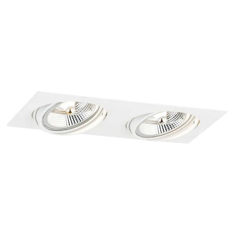 Do wyczerpania zapasów Oprawa Stropowa Olimp Plus 1046 BZ Argon 2xGU10 LED AR111 12W Stal Lakierowana, Biały