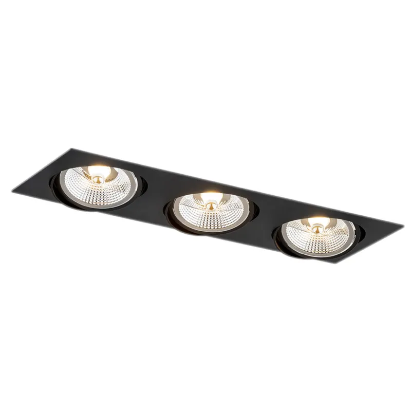 Wyjątkowa oferta Oprawa Stropowa Olimp Plus 6116 BZ Argon 3xGU10 LED AR111 12W Stal Lakierowana, Czarny