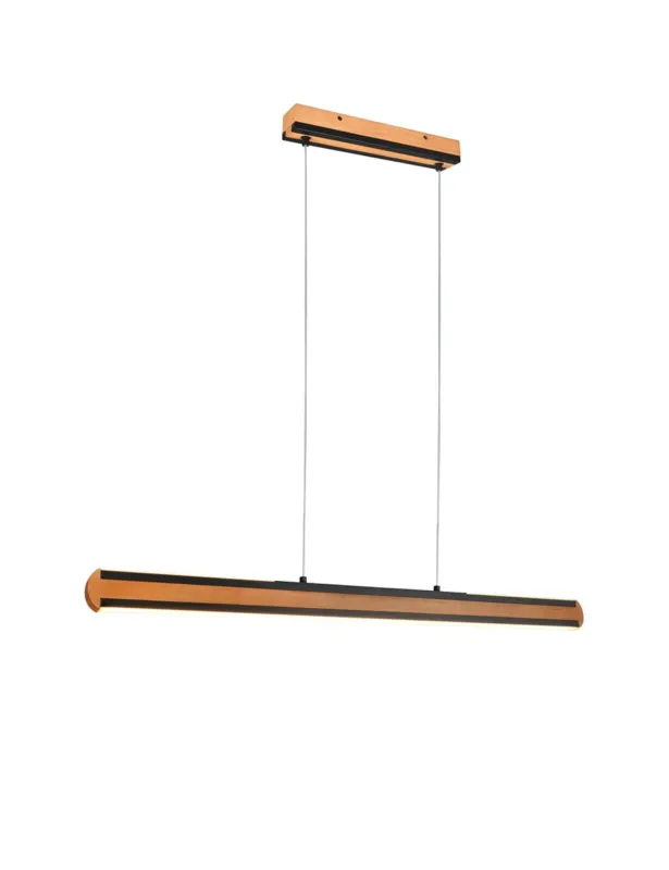 Lampa wisząca Deacon drewno jasne i ciemne, czarny LED zintegrowany 326610232 - Trio Zamów teraz