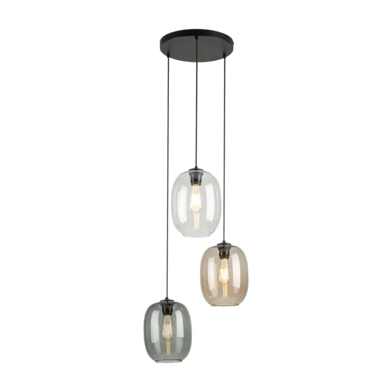 Dodaj do koszyka Lampa wisząca Elio Mix Czarny 3x E27 - TK Lighting