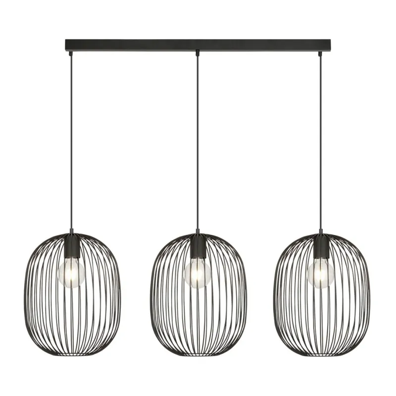 Bezpieczne zakupy Lampa wisząca Emibig Onyx 3 czarna 3×E27
