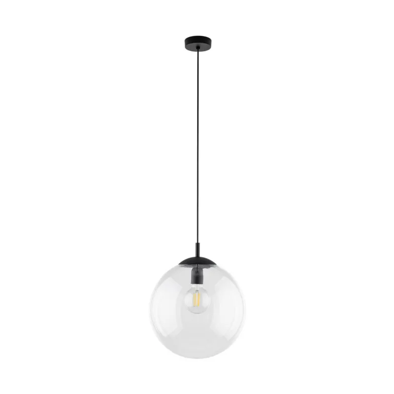 Tani Lampa wisząca Esme Transparent Czarny 1x E27 - TK Lighting