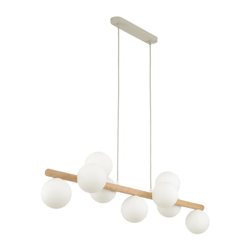 Nowość Lampa wisząca Estera Wood Sosna 9x G9 - TK Lighting