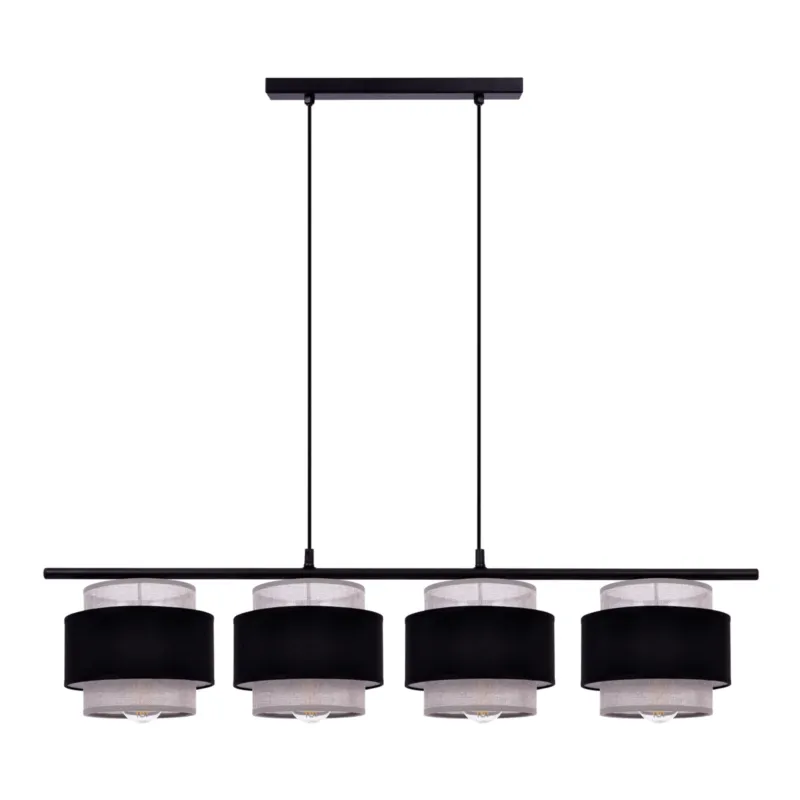 Lampa wisząca ETELA K-5173 Czarny, szary 4 źr., E27, 15W LED - Kaja Sprawdź teraz