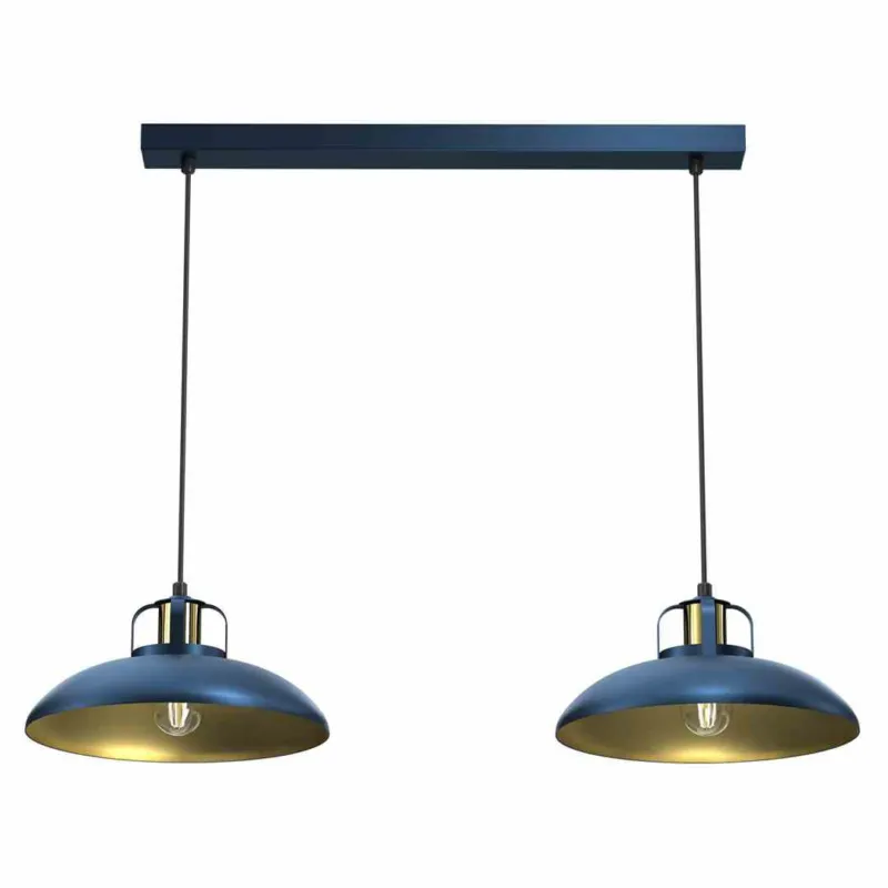 Lampa Wisząca Felix Navy Blue/Gold 2Xe27 Milagro Zniżka