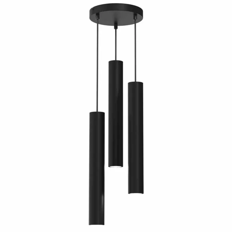 Bezpieczne zakupy Lampa Wisząca Hudson Black 3Xgu10 Milagro