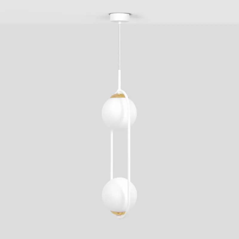 Oferta limitowana Lampa wisząca MALTA K-5301 Biały, złoty 2 źr., E14, 10W LED - Kaja