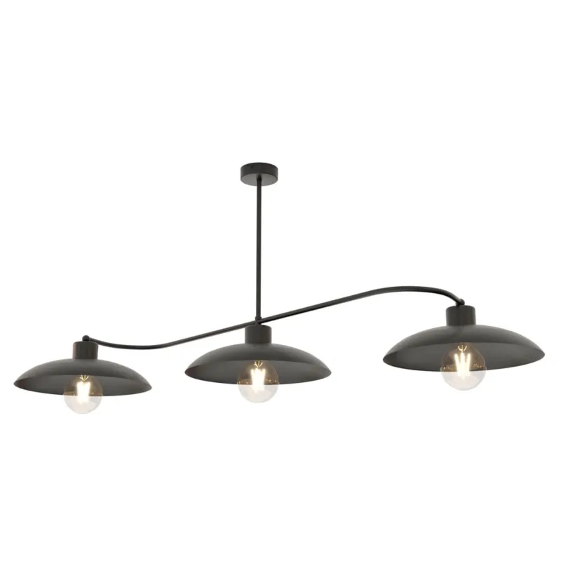 Lampa sufitowa Emibig Foster 3 czarna 3×E27 Popularny