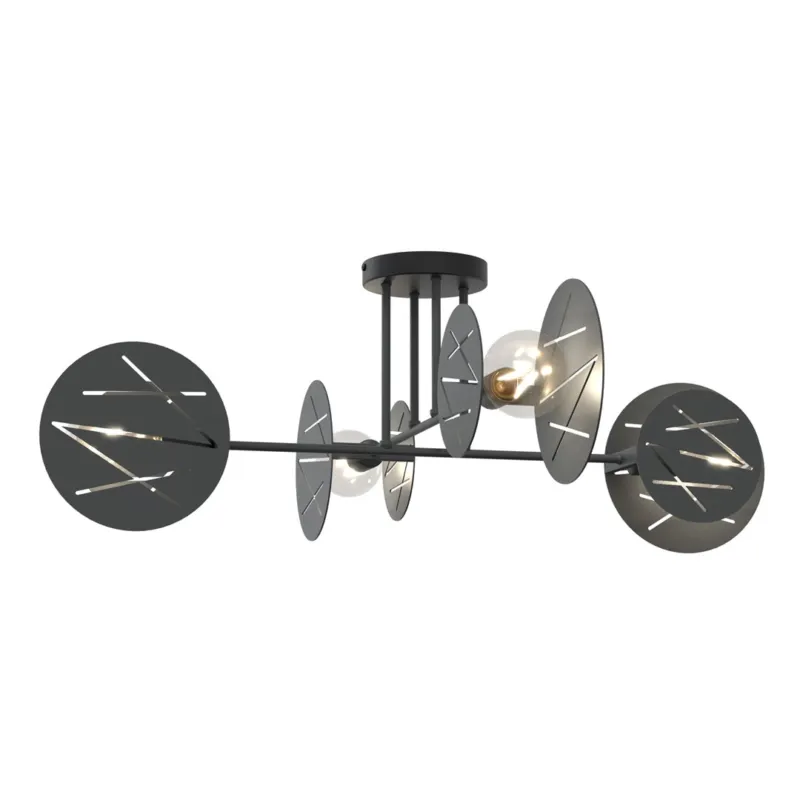 Lampa sufitowa Emibig Frick czarna 4×E27 Tani