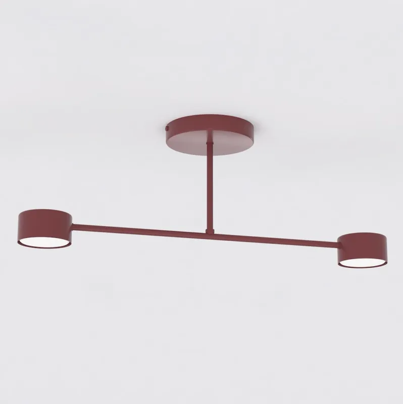 Do wyczerpania zapasów Lampa sufitowa Emibig Halo 2 burgundowa 2×GX53