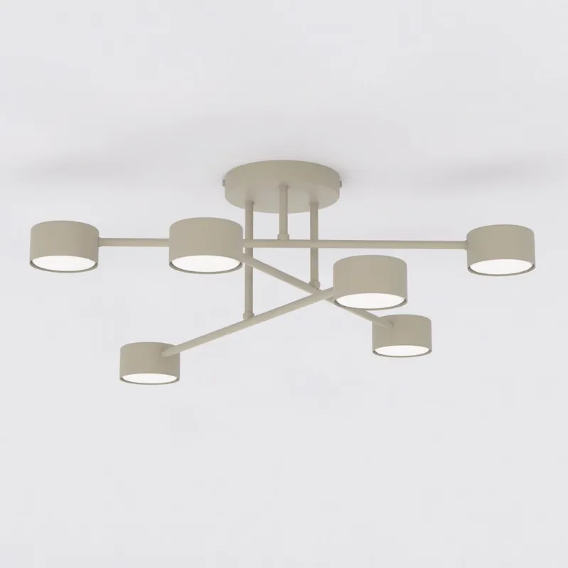 Szybka wysyłka Lampa sufitowa Emibig Halo 6 beżowa 6×GX53