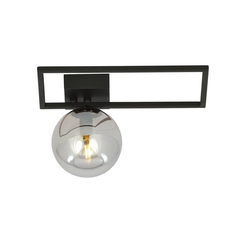 Lampa sufitowa Emibig Imago czarna z grafitowym kloszem 1×E14 Oferta limitowana