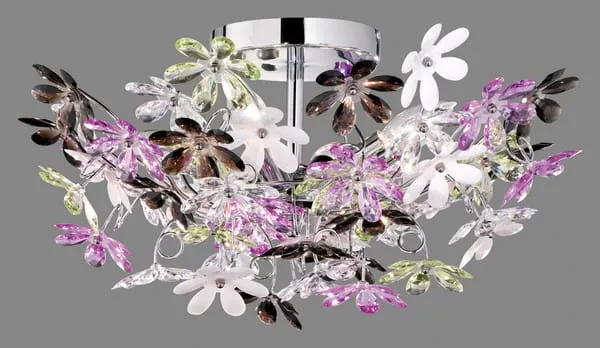 Popularny Lampa sufitowa Flower srebrny i odcienie srebra, inny E14 R60014017 - RL