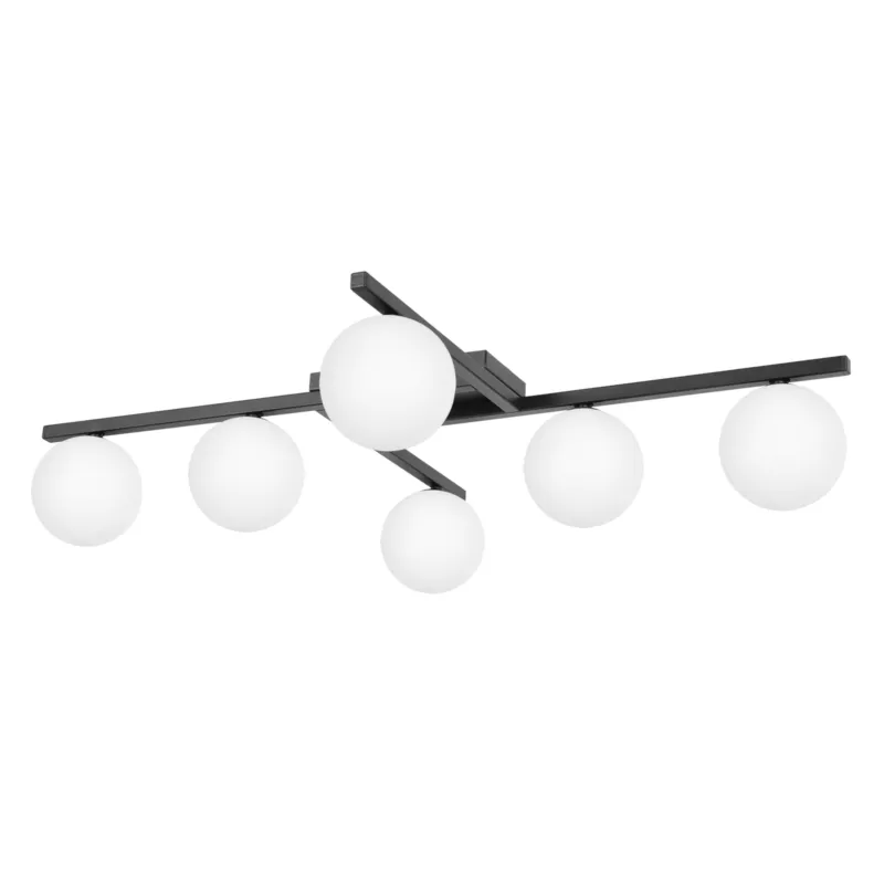 Lampa sufitowa KORFU K-5461 Czarny, biały 6 źr., G9, 10W LED - Kaja Popularny