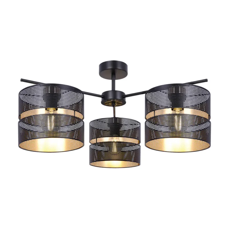 Lampa sufitowa MALAVI K-5502 Czarny, złoty 3 źr., E27, 15W LED - Kaja Niska cena