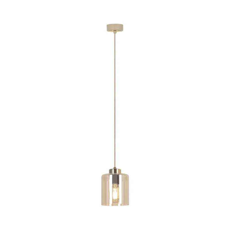 Super okazja Lampa wisząca VANES K-5810 Bursztynowy, beż, złoty 1 źr., E27, 15W LED - Kaja
