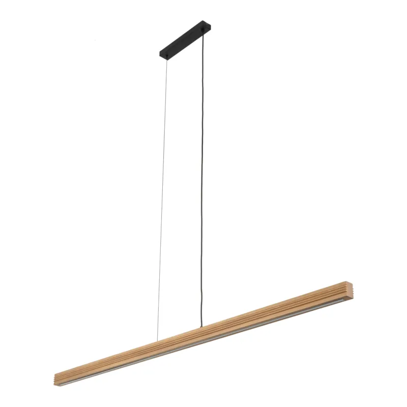 Wysoka jakość Lampa wisząca Viga Wood Czarny, Sosna 1x LED - TK Lighting