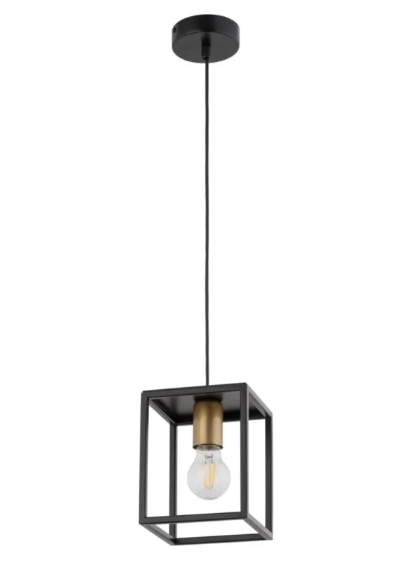 Nie przegap Lampa wisząca Vigo 1 Czarny/złoty E27 - Sigma
