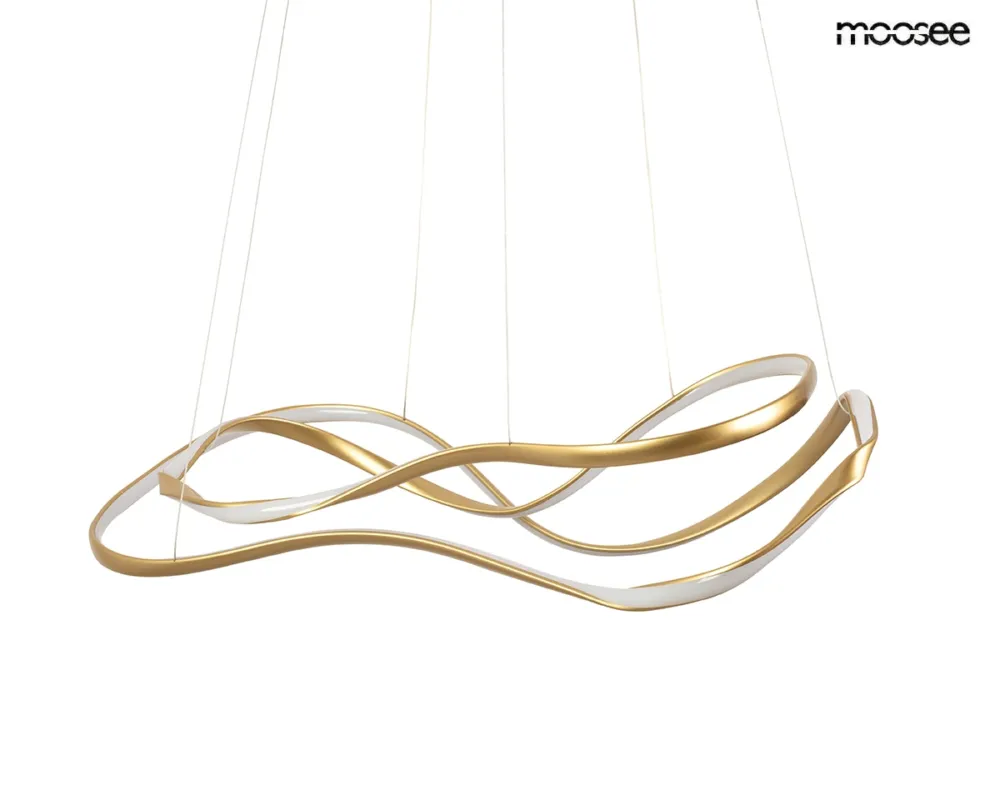 Darmowy zwrot Lampa wisząca WAVES 2 złota – Moosee