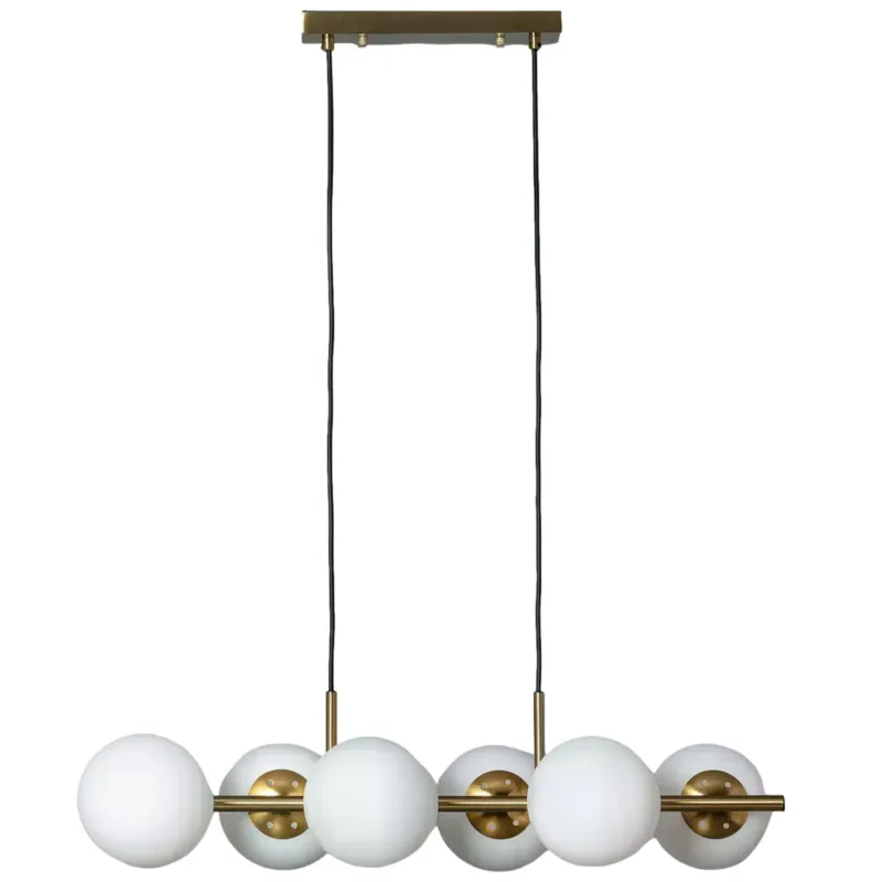 Lampa Wisząca Złota Kule Mleczne Abruzzo Pompei 6xE27 Niska cena