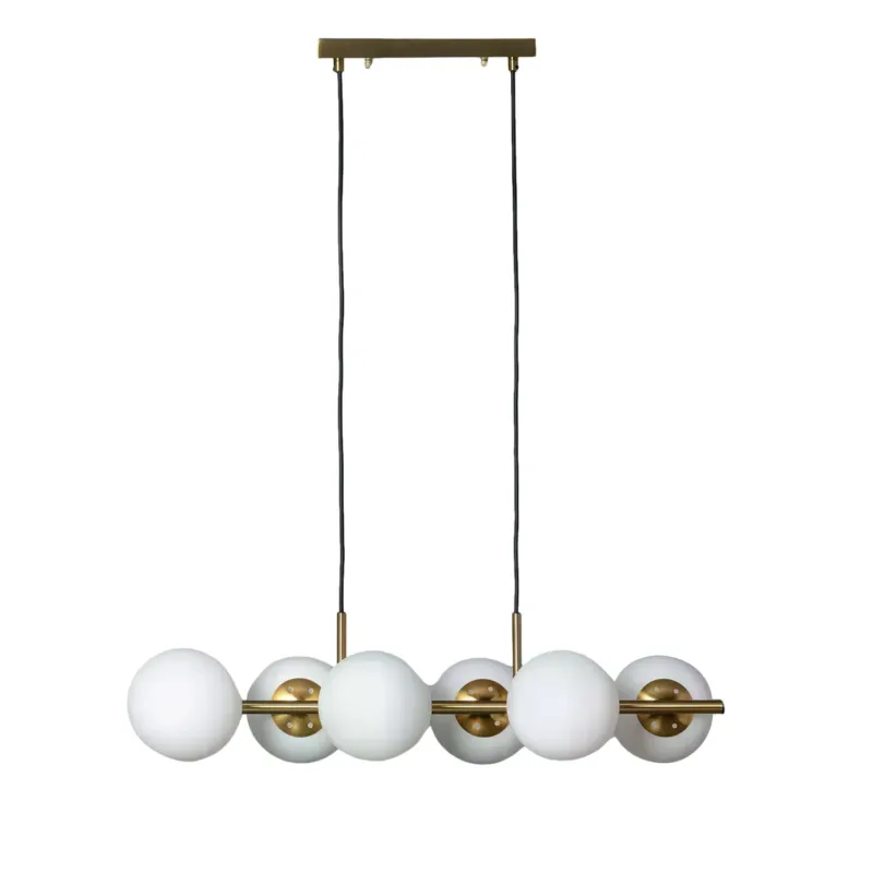 Lampa Wisząca złota szklane kule Abruzzo Conte 6xE27 85cm Oferta limitowana