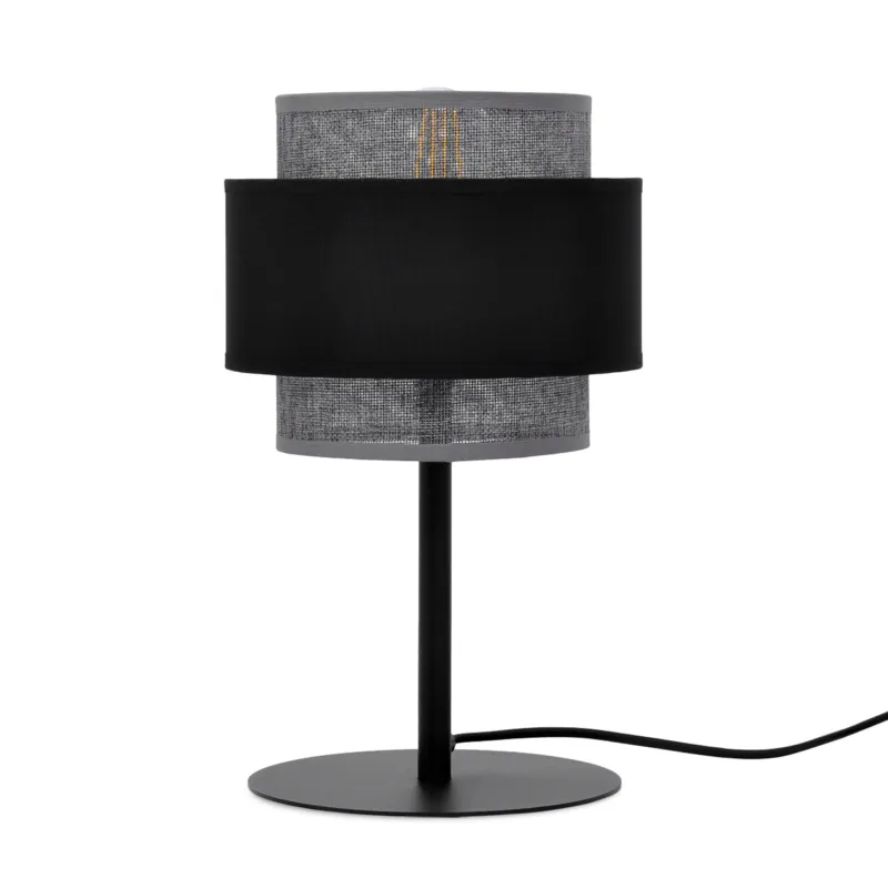 Lampka stołowa ETELA K-5176 Czarny, szary 1 źr., E27, 15W LED - Kaja Ograniczona ilość