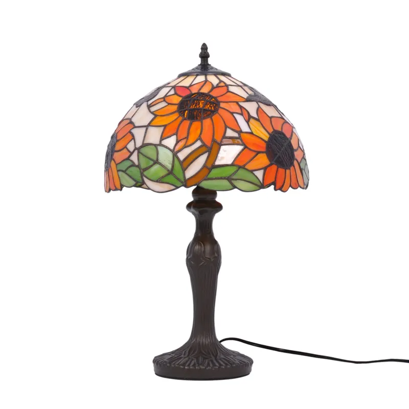 Cena promocyjna Lampka stołowa SUNFLOWER K-G12814 Wielokolorowy 1 źr., E27, 15W LED - Kaja